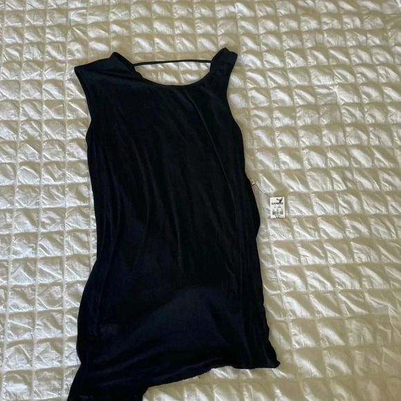 Express one eleven black drape back sleeveless tee - Picture 2 of 7